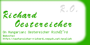 richard oestereicher business card